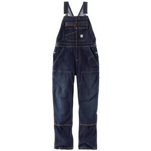 Carhartt Mens Rugged Flex Denim Bib Overalls Workwear Carpenter Chore 34x31 Blue
